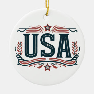 Patriottisch, USA Keramisch Ornament
