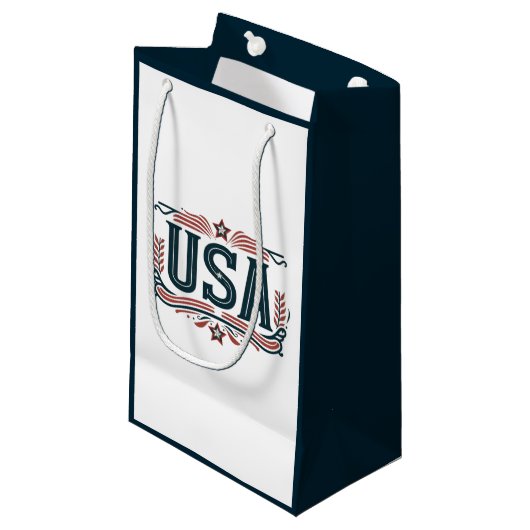 Patriottisch, USA Klein Cadeauzakje (Voorkant Gekanteld)