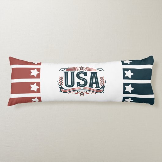 Patriottisch,  USA Lichaamskussen (Voorkant)