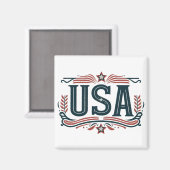 Patriottisch,  USA Magneet (Voorkant / Achterkant)