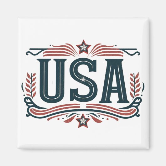 Patriottisch,  USA Magneet (Voorkant)