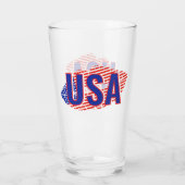 Patriottisch USA Monogram Lipstick Kus Glas (Achterkant)