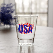 Patriottisch USA Monogram Lipstick Kus Shot Glass Shot Glas