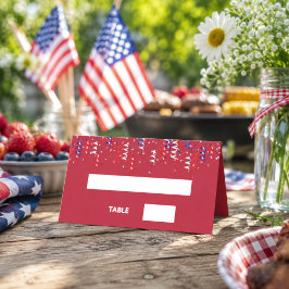 Patriottisch USA rood-blauwe feest Plaatskaartje