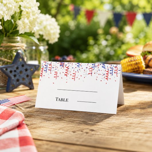 Patriottisch USA rood-blauwe feest Plaatskaartje