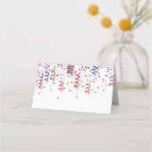 Patriottisch USA rood-blauwe feest Plaatskaartje (Achterkant)