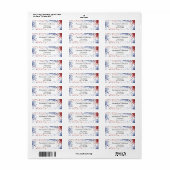 Patriottisch USA rood wit blauwe retouradres Etiket (Full Sheet)