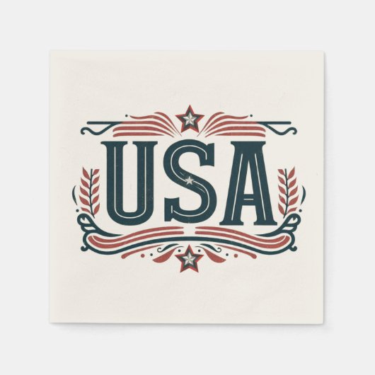 Patriottisch, USA Servet (Voorkant)