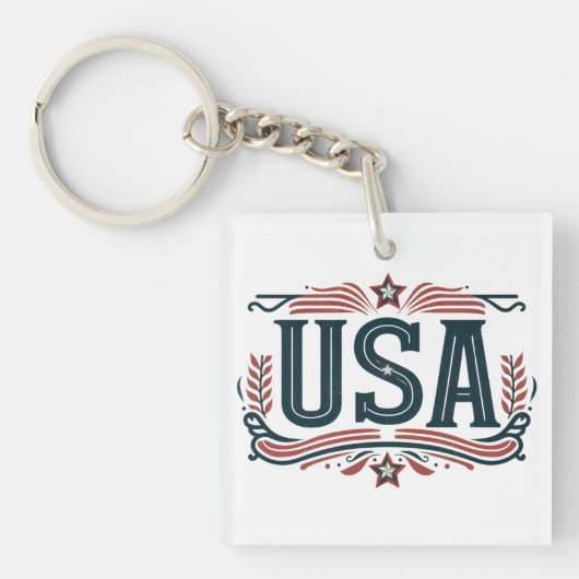 Patriottisch, USA Sleutelhanger (voorkant)
