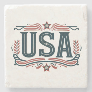 Patriottisch, USA Stenen Onderzetter