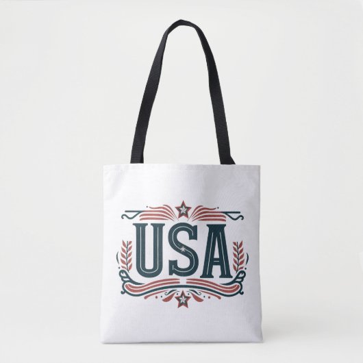 Patriottisch, USA Tote Bag (Voorkant)