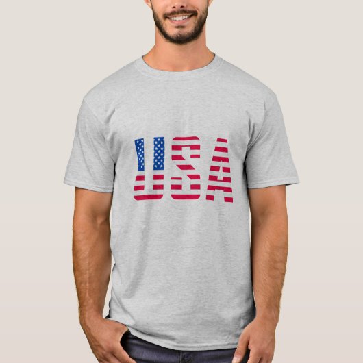 Patriottisch USA vlag T-shirt ontwerp. (Voorkant)