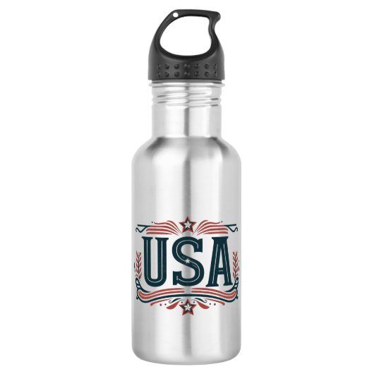 Patriottisch, USA Waterfles (Voorkant)
