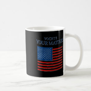 Patriottisch Uw stem is Amerikaanse vlag ontwerp S Koffiemok