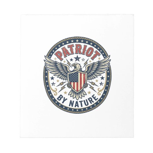 Patriottisch van nature Patriottisch Dapper Patrio Notitieblok (Voorkant)