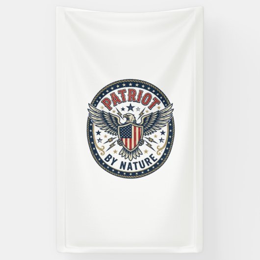 Patriottisch Van Nature Patriottisch Stout Patriot Spandoek (Verticaal)