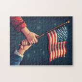 Patriottisch Verborgen Beeld Mozaïek Activiteit Sp Legpuzzel (Horizontaal)
