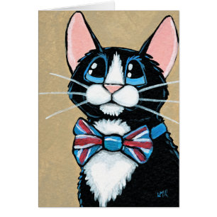 Patriottisch Verenigd Koninkrijk Tuxedo Cat met St