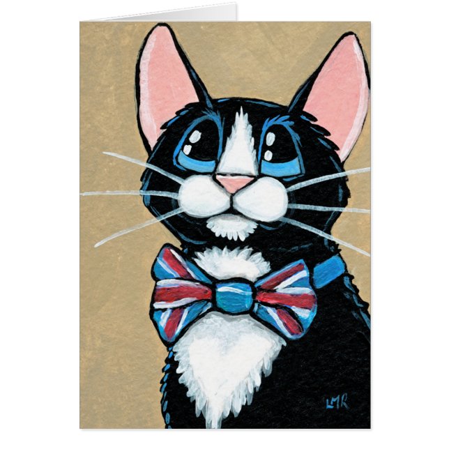 Patriottisch Verenigd Koninkrijk Tuxedo Cat met St (Voorkant)