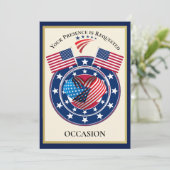 Patriottisch Verenigde Staten van Amerika Kaart (Staand voorkant)