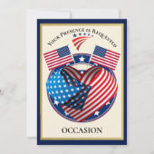 Patriottisch Verenigde Staten van Amerika Kaart (Voorkant)