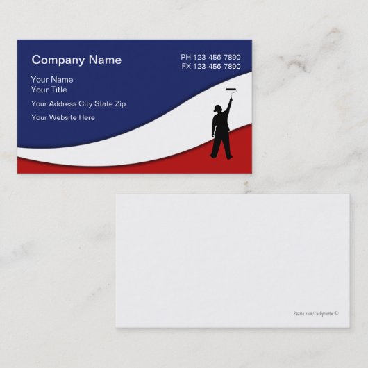 Patriottisch verfschilderontwerp visitekaartje (Voorkant / Achterkant)