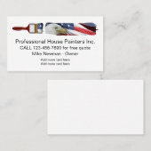 Patriottisch verfschilderontwerp visitekaartje (Voorkant / Achterkant)