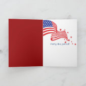 Patriottisch Verjaardagsbier met Sparklers Kaart (Binnen)