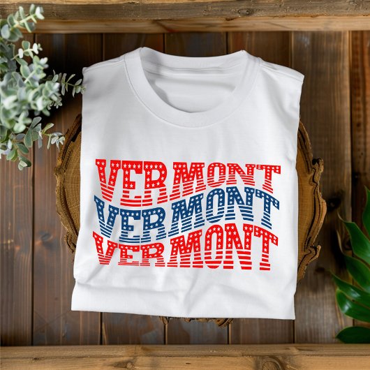Patriottisch Vermont Rood en Blauw Boho T-shirt