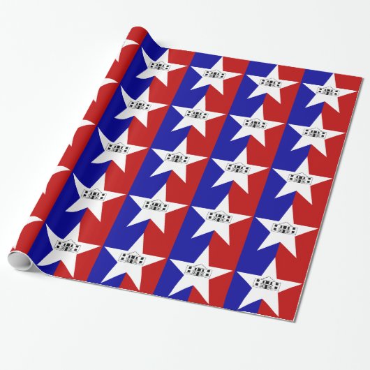 Patriottisch verpakkingspapier Markering San Anton Cadeaupapier (Uitgerold)