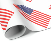Patriottisch verpakkingspapier met Amerikaanse vla Cadeaupapier (Rol Hoek)