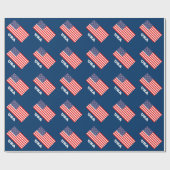 Patriottisch verpakkingspapier met vlag van Amerik Cadeaupapier (Vlak)