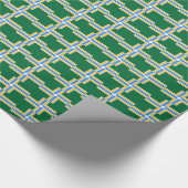 Patriottisch verpakkingspapier met vlag van Portla Cadeaupapier (Hoek)