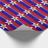 Patriottisch verpakkingspapier Vlag van Dallas Cadeaupapier (Hoek)