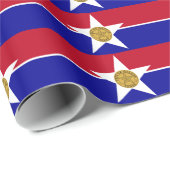 Patriottisch verpakkingspapier Vlag van Dallas Cadeaupapier (Rol Hoek)