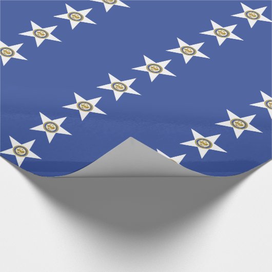 Patriottisch verpakkingspapier Vlag van Houston Cadeaupapier (Hoek)