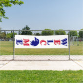 Patriottisch Verticaal Welkomstbord met Eagle-embl Spandoek (Insitu)