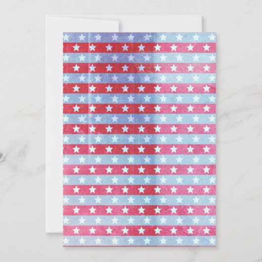 Patriottisch vervaagde Amerikaanse vlag rood, wit  Kaart (Achterkant)