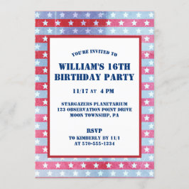 Patriottisch vervaagde Amerikaanse vlag rood, wit  Kaart