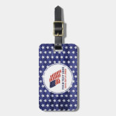 Patriottisch Vierde juli Amerikaanse Vlag Aangepas Bagagelabel (Voorkant verticaal)