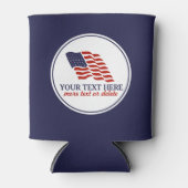 Patriottisch Vierde juli Amerikaanse Vlag Aangepas Blikjeskoeler (Voorkant)