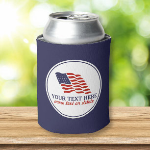 Patriottisch Vierde juli Amerikaanse Vlag Aangepas Blikjeskoeler