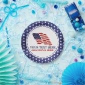 Patriottisch Vierde juli Amerikaanse Vlag Aangepas Papieren Bordje (Feest)