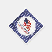 Patriottisch Vierde juli Amerikaanse Vlag Aangepas Servetten (Hoek)