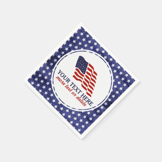 Patriottisch Vierde juli Amerikaanse Vlag Aangepas Servetten (Hoek)