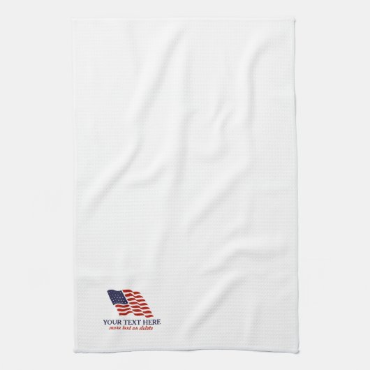 Patriottisch Vierde juli Amerikaanse Vlag Aangepas Theedoek (Verticaal)