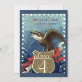  Patriottisch Vierde juli, Eagle met sterren Kaart (Voorkant)