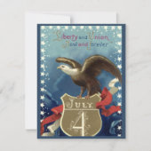 Patriottisch Vierde juli, Eagle met sterren Kaart (Voorkant)