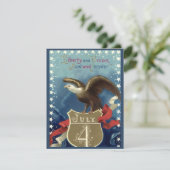  Patriottisch Vierde juli, Eagle met sterren Kaart (Staand voorkant)