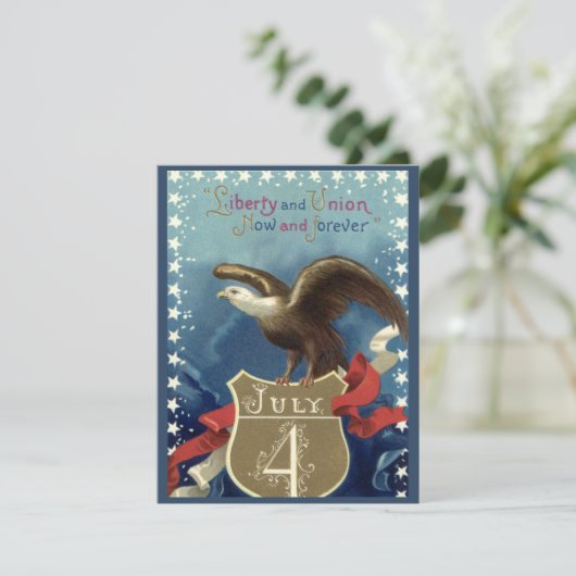  Patriottisch Vierde juli, Eagle met sterren Kaart (Staand voorkant)